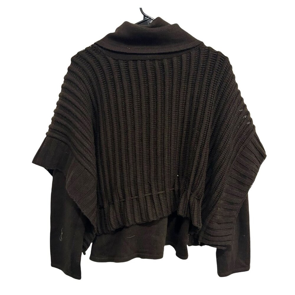Cache Cache Cowl Neck Layered Pullover Sweater Br… - image 2